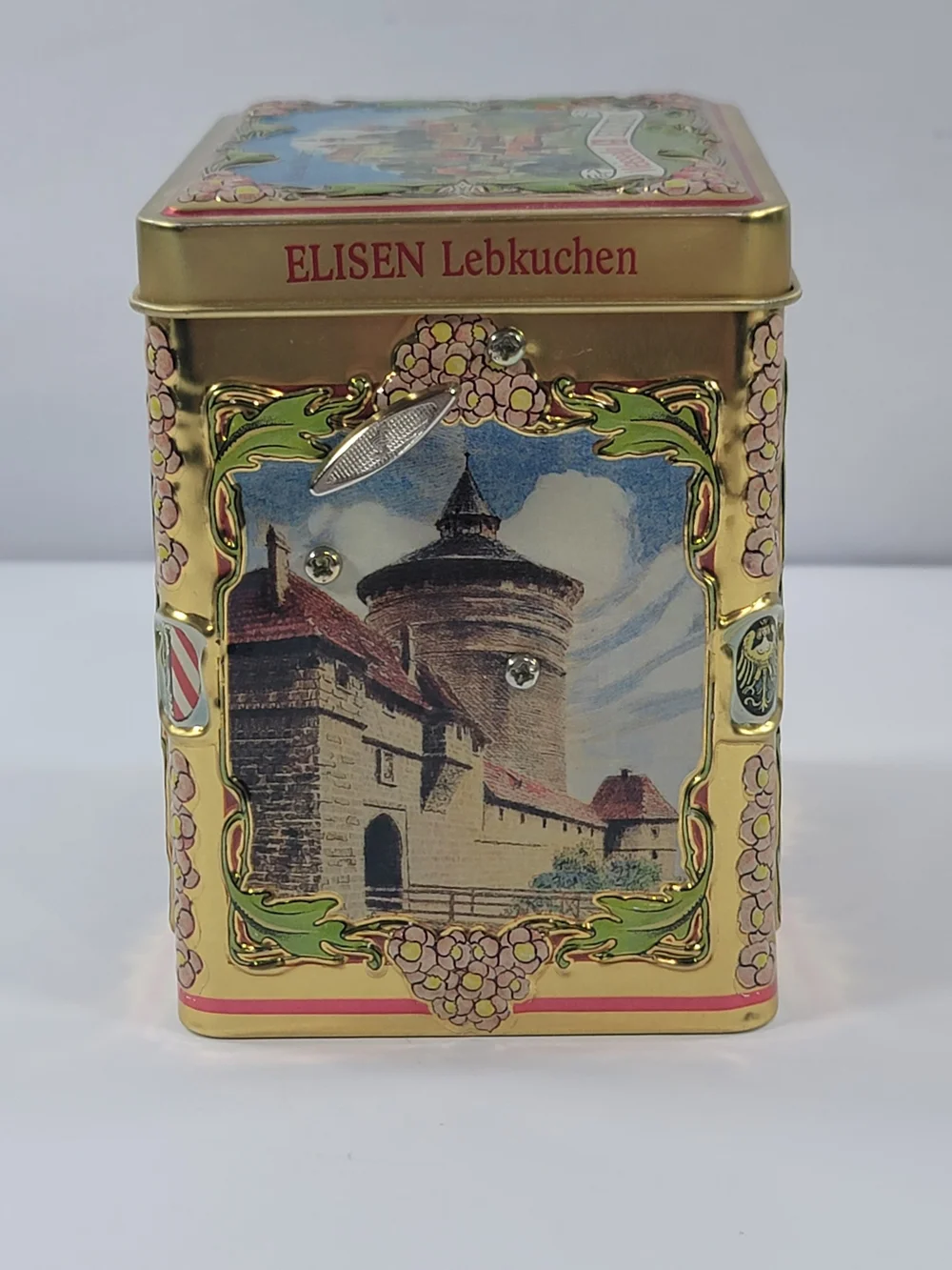 Vintage Weissella Elisen Nurnberger Lebkuchen German Tin Christmas Music Box